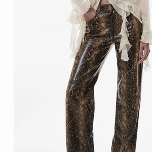 MANGO SNAKE PRINT TROUSERS